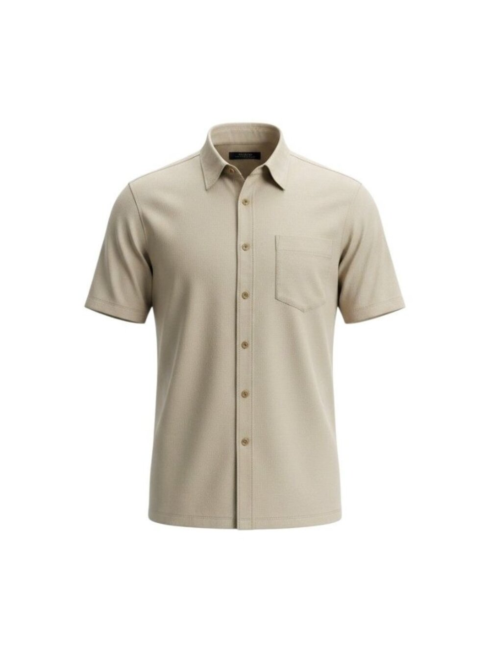 Cubavera Mens Brown Short Sleeve Button-Up Shirt Size L